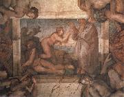 Michelangelo Buonarroti Die Erschaffung der Eva oil painting reproduction